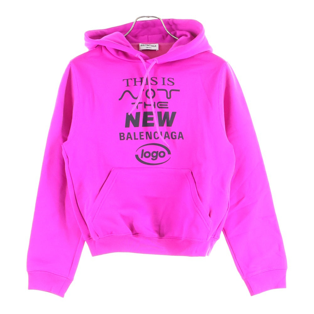 BALENCIAGA(バレンシアガ) 21SS THIS IS NOT 657683 TKVE3 プリント プルオーバーパーカー フーディ ピンク レディース