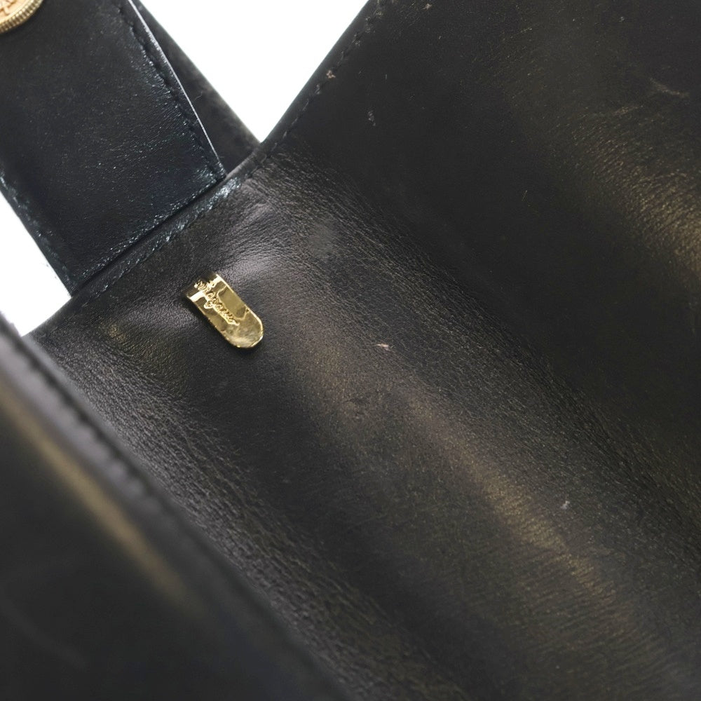 Salvatore Ferragamo(サルヴァトーレ フェラガモ) トップハンドルバッグ フラップ ハンドバッグ BC-21 8857 ブラック レディース