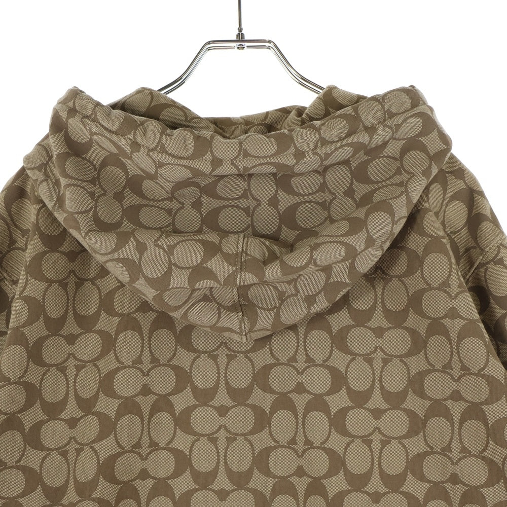 COACH(コーチ) シグネチャー ジップアップ フーディ パーカー ベージュ 6514