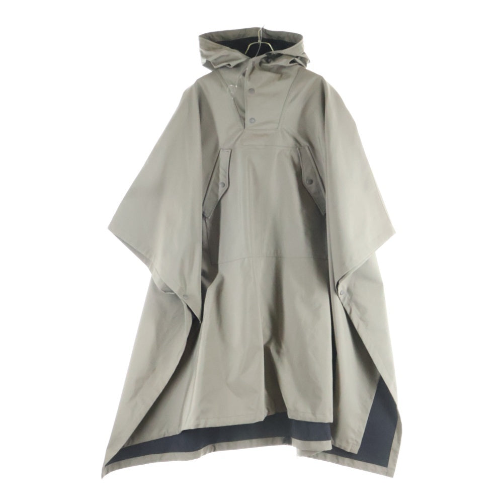 HYKE(ハイク) 20AW コットン混 フード ケープコート グレージュ 