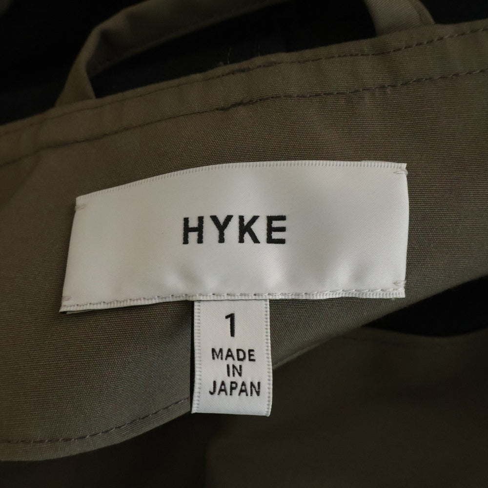 HYKE(ハイク) 20AW コットン混 フード ケープコート グレージュ レディース 202-17250