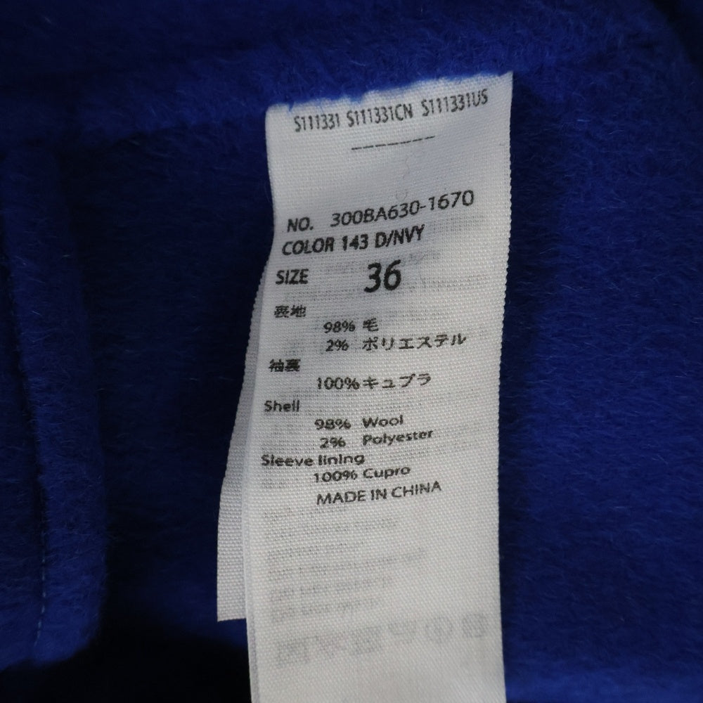 ENFOLD(エンフォルド) 18AW ウール ノーカラーコート ネイビー レディース 300BA630-1670