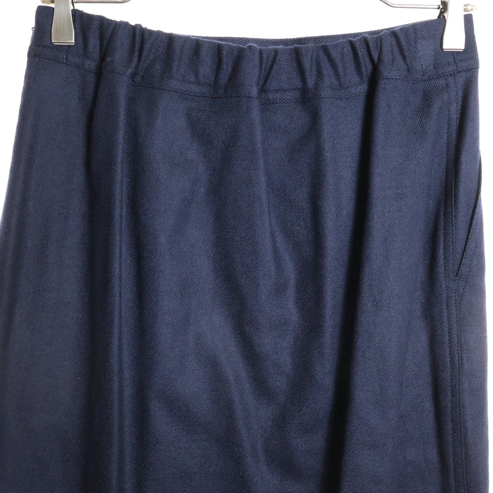 TOMORROWLAND(トゥモローランド) 23AW Ballsey ウール ミディ丈 スカート ネイビー レディース 11-05-34-05431