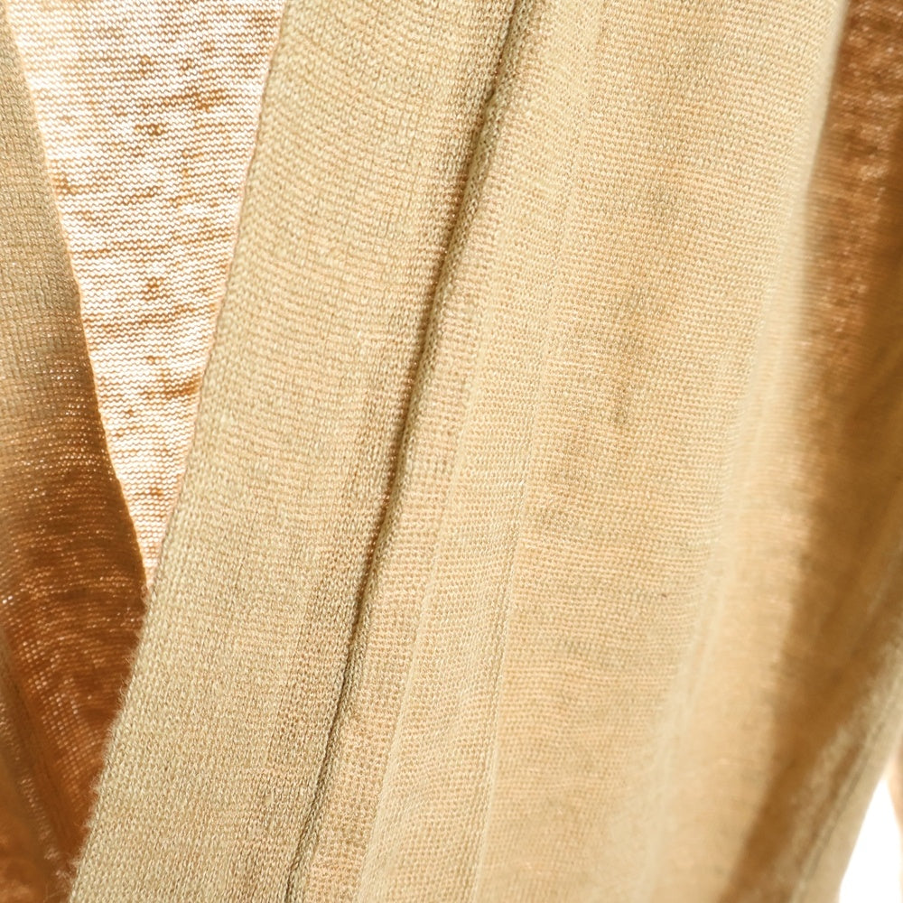 ENFOLD(エンフォルド) リネン ロング ニットカーディガン ブラウン レディース 300BS270-6270