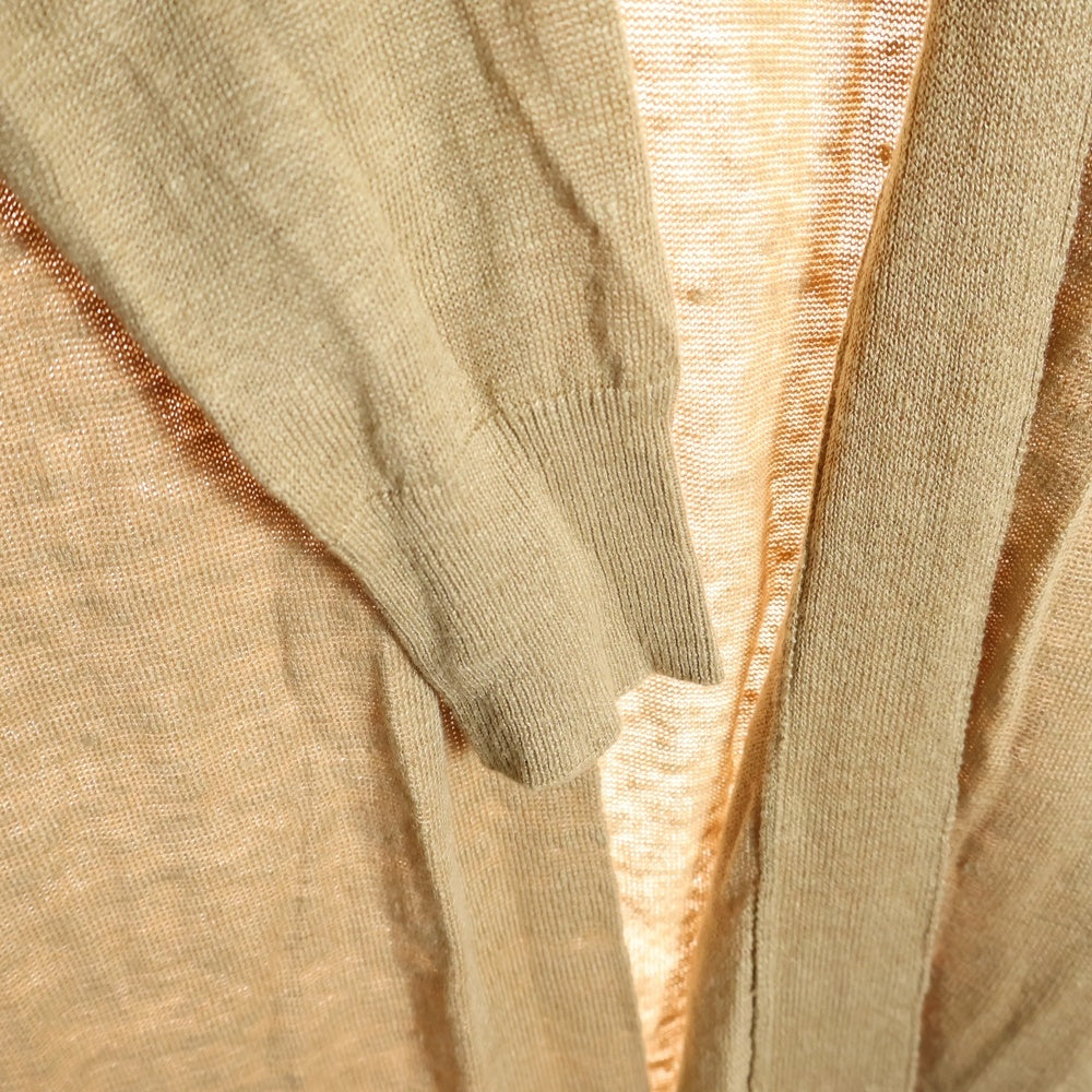 ENFOLD(エンフォルド) リネン ロング ニットカーディガン ブラウン レディース 300BS270-6270