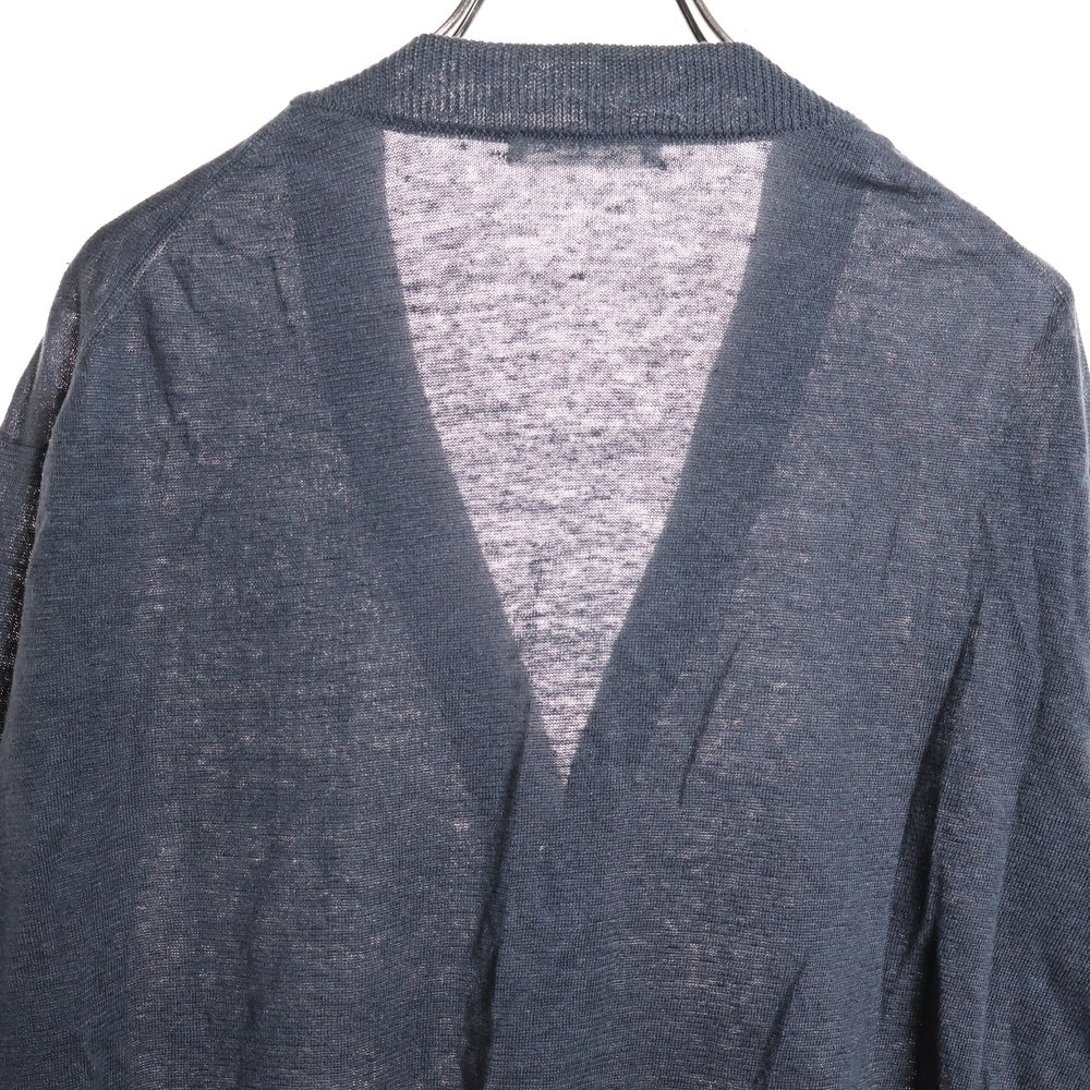 MACPHEE(マカフィ) 22SS リネン ニットカーディガン グレー レディース 12-02-12-02501