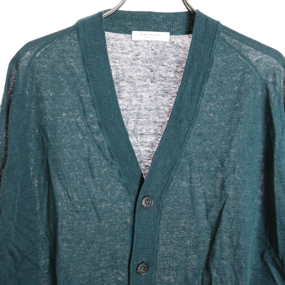 MACPHEE(マカフィ) リネン ニットカーディガン グリーン レディース 12-02-22-02403