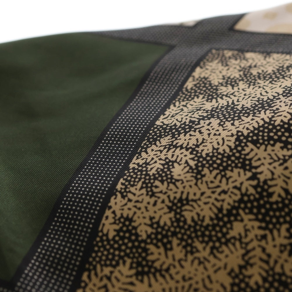 manipuri(マニプリ) スカーフ柄 ハンドバッグ カーキ/ベージュ レディース