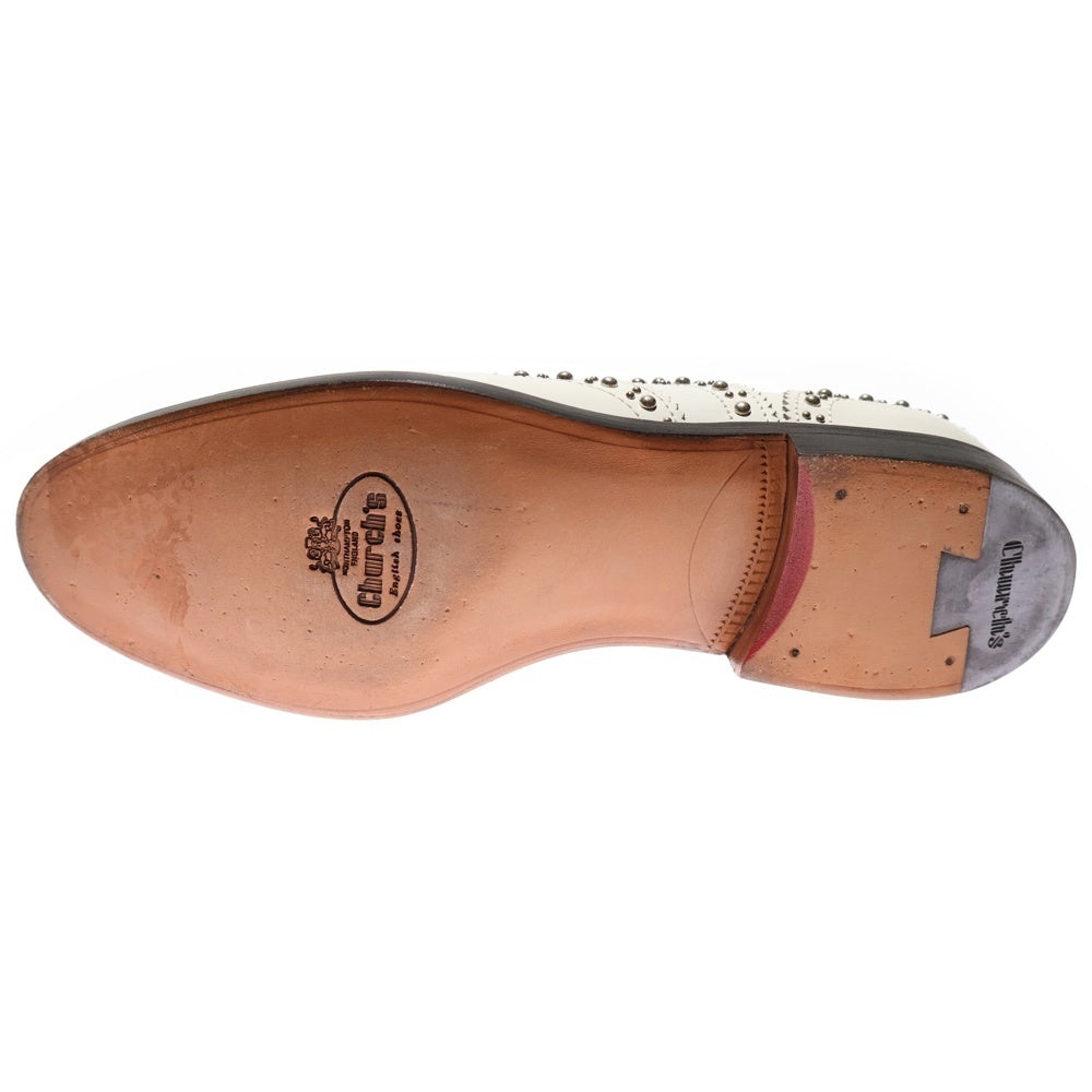 Church's(チャーチ) BURWOOD 8105101 ウィングチップ スタッズ ドレスシューズ ホワイト レディース