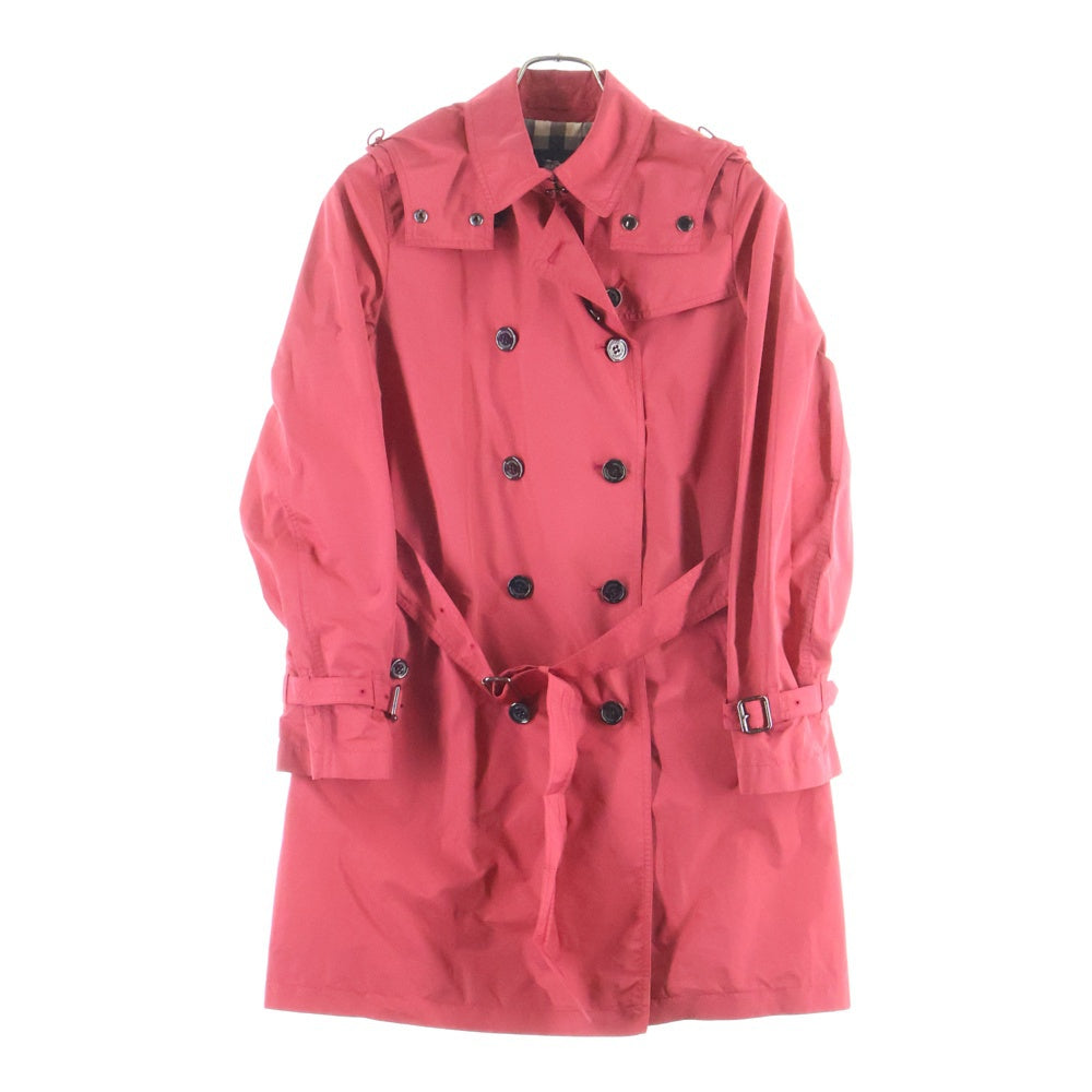 BURBERRY(バーバリー) ポリエステル トレンチコート ピンク レディース