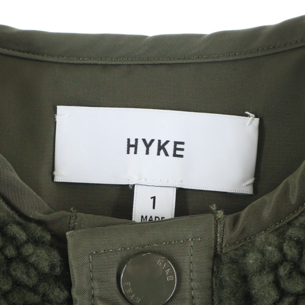 HYKE(ハイク) 18AW FAUX SHEARLING JACKET 182-17176 ボア フリースジャケット カーキ レディース