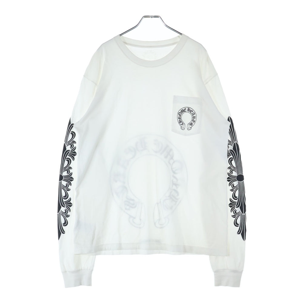 CHROME HEARTS(クロムハーツ) Horseshoe Arm Floral L/S Tee バック