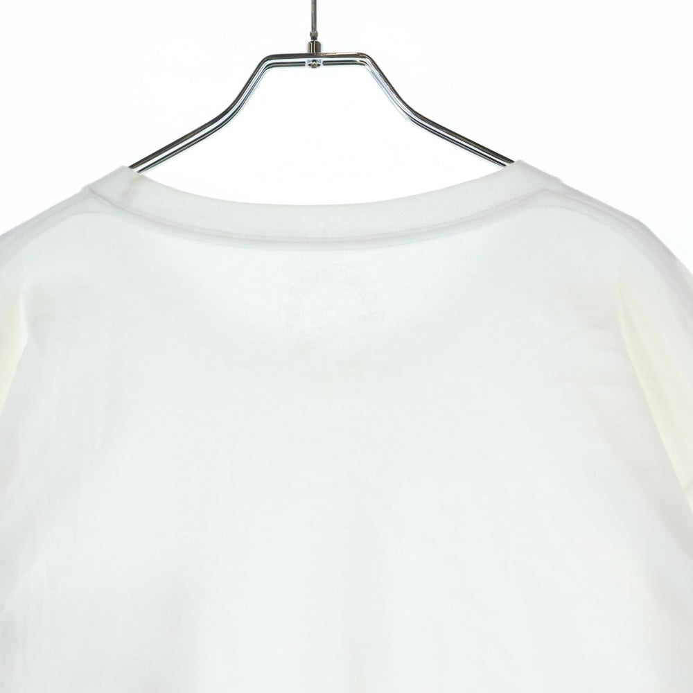 CHROME HEARTS(クロムハーツ) Horseshoe Arm Floral L/S Tee バックホースシュー アームフローラル 長袖Tシャツ ホワイト