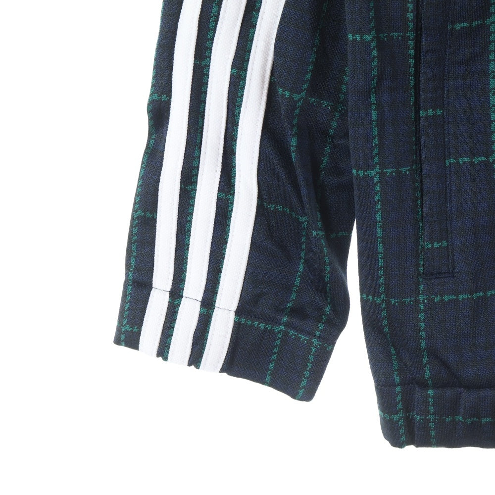 adidas(アディダス) チェック トラックジャケット ネイビー/グリーン ED6134