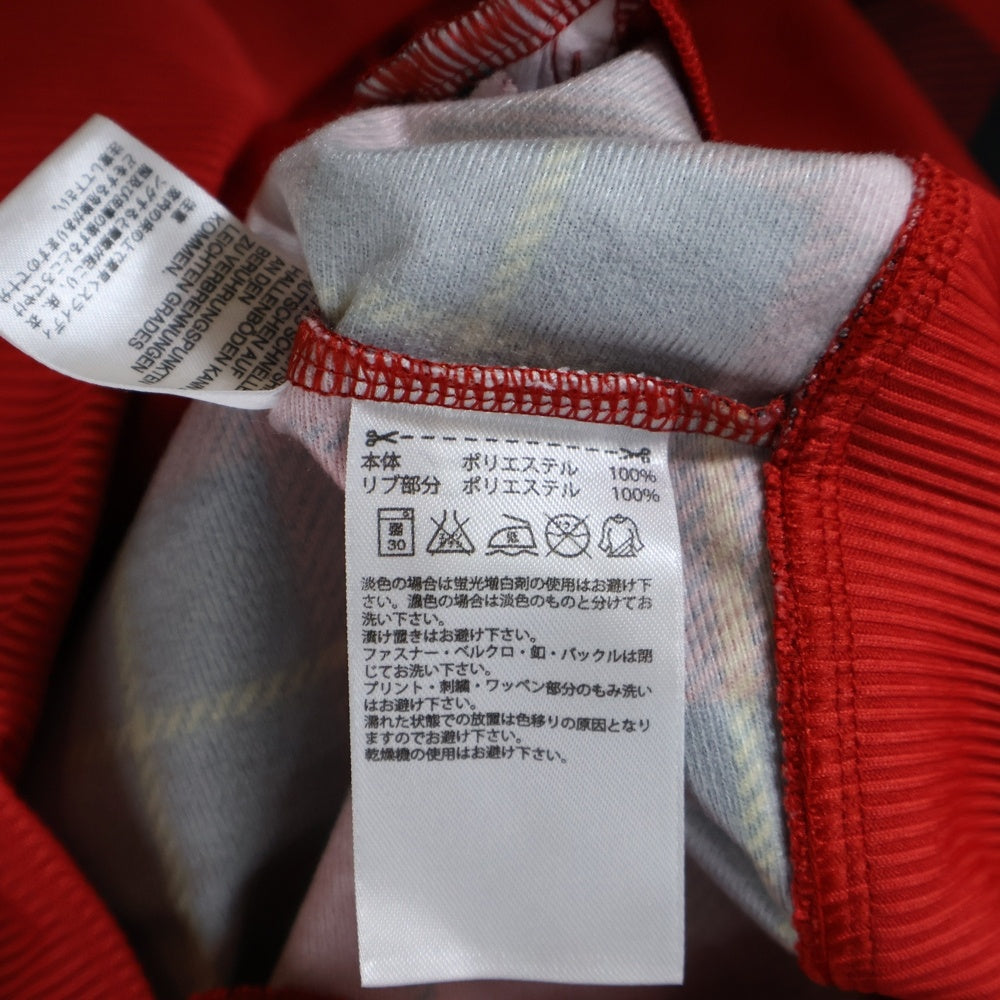 adidas(アディダス) チェック ジップアップ トラックジャケット レッド F42788