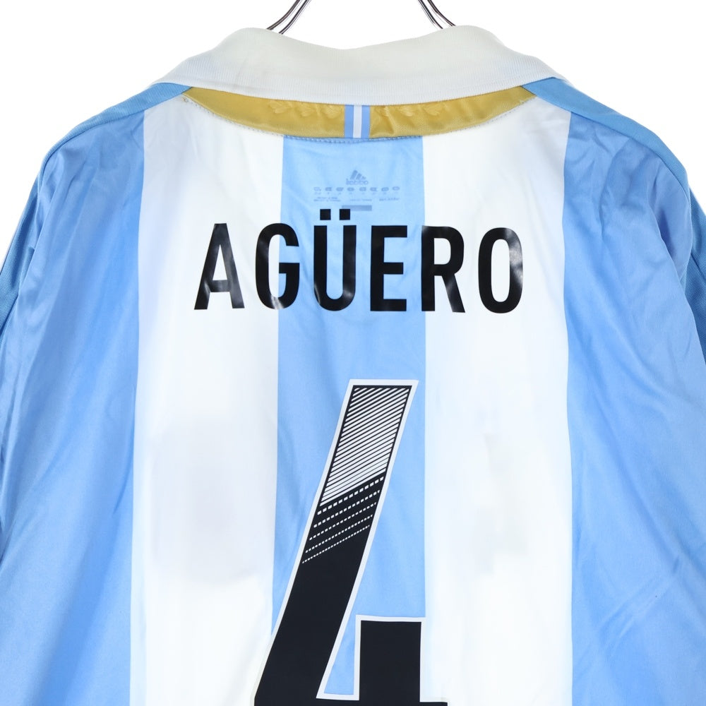 adidas(アディダス) アルゼンチン代表 AGUERO 背番号4 ユニフォーム 半袖Tシャツ カットソー ブルー