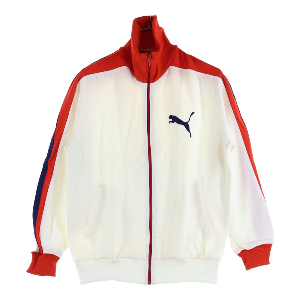 PUMA(プーマ) 70s~80s ジップアップ トラックジャケット ホワイト/レッド PM-707