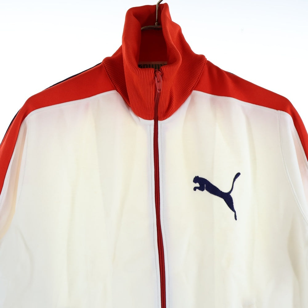 PUMA(プーマ) 70s~80s ジップアップ トラックジャケット ホワイト/レッド PM-707