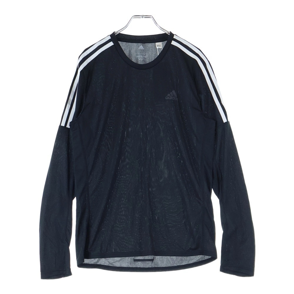 adidas(アディダス) クルーネック 長袖Tシャツ カットソー ブラック CZ8097