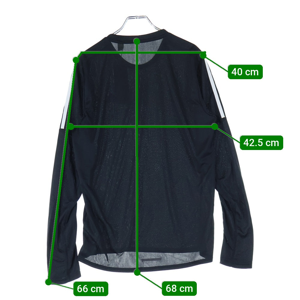 adidas(アディダス) クルーネック 長袖Tシャツ カットソー ブラック CZ8097