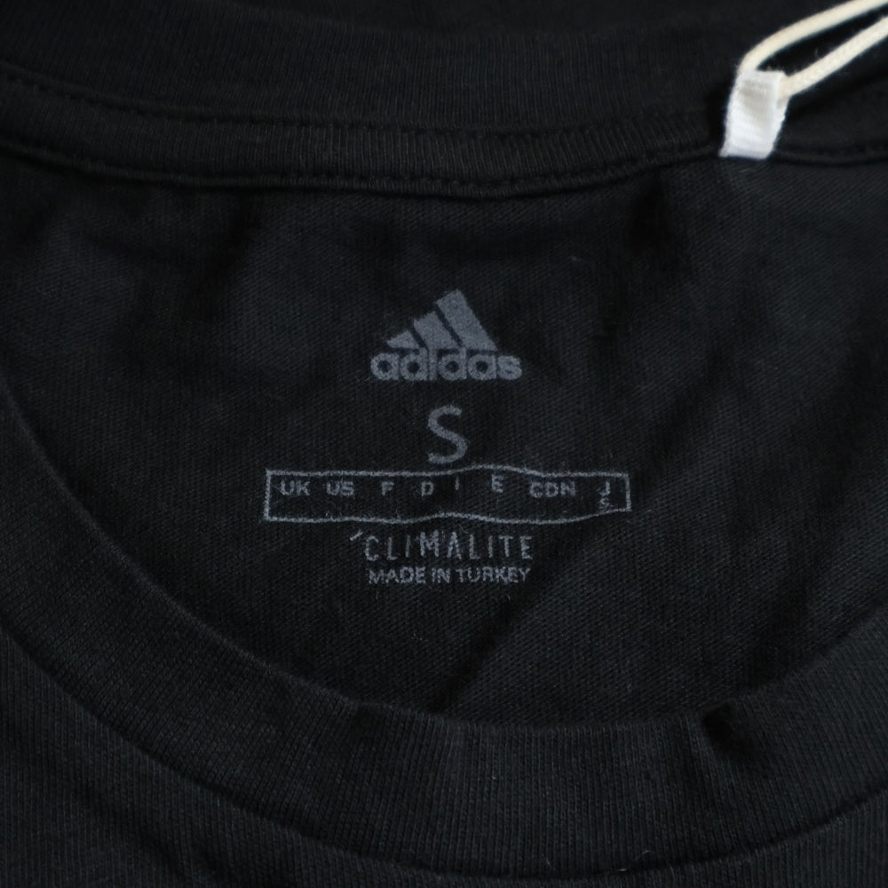 adidas(アディダス) クルーネック 半袖Tシャツ カットソー ブラック DV3068