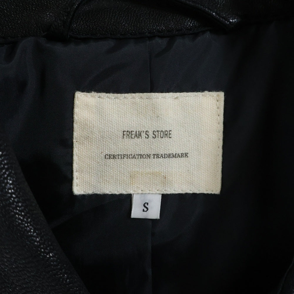FREAK'S STORE(フリークスストア) ゴートスキン ジングルライダースジャケット ブラック 133-1502