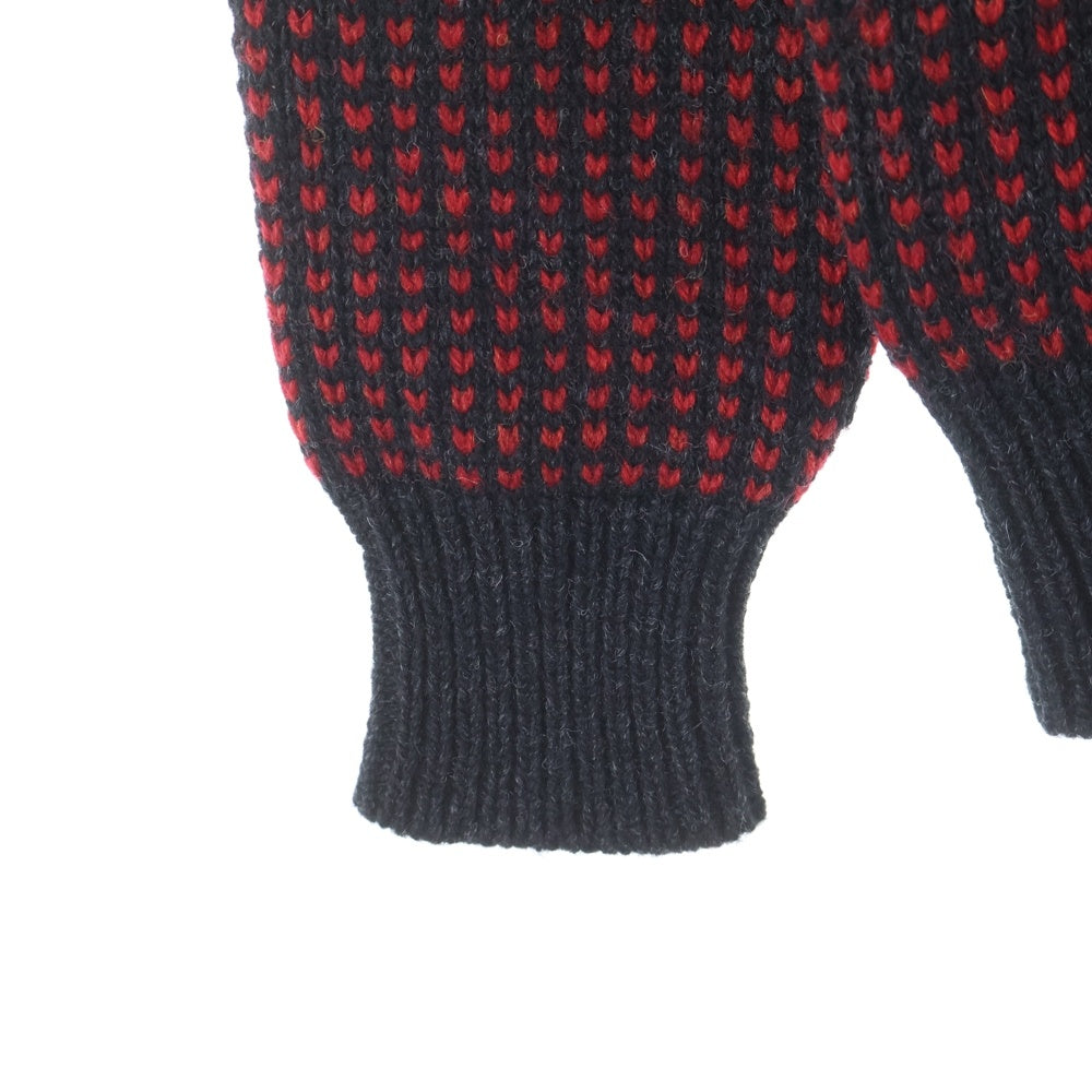 L.L.Bean(エルエルビーン) ウール クルーネック ニット セーター レッド/ネイビー 266472