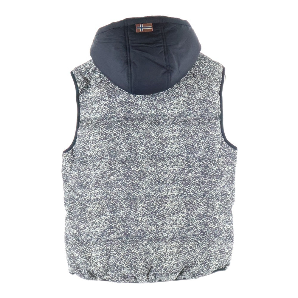 NAPAPIJRI(ナパピリ) フード付き ジップアップ ダウンベスト ジャケット グレー W13-ALGAR