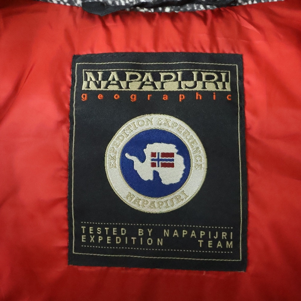 NAPAPIJRI(ナパピリ) フード付き ジップアップ ダウンベスト ジャケット グレー W13-ALGAR