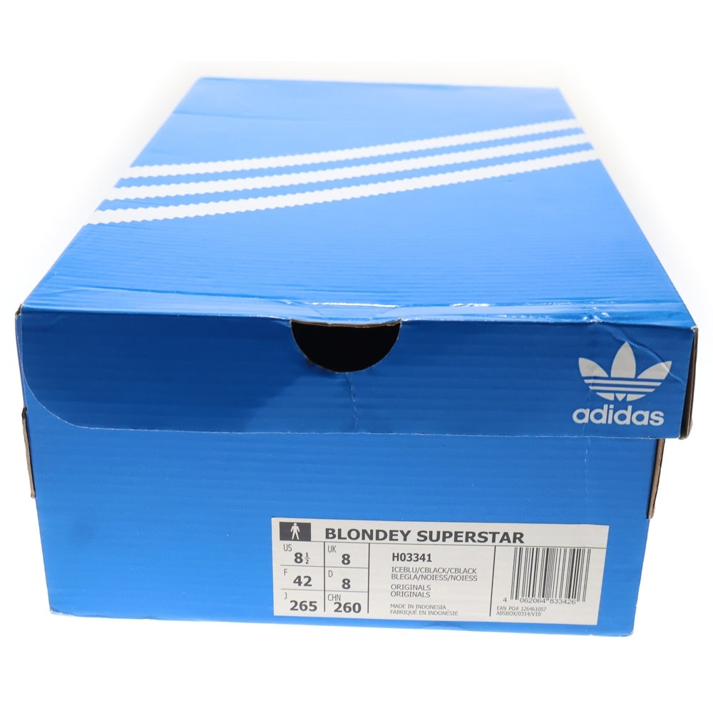 adidas(アディダス) ×Blondey McCoy BLONDEY SUPER STAR H03341 ブロンディ マッコイ スーパースター ローカットスニーカー ブルー/ブラック US8.5/26.5cm