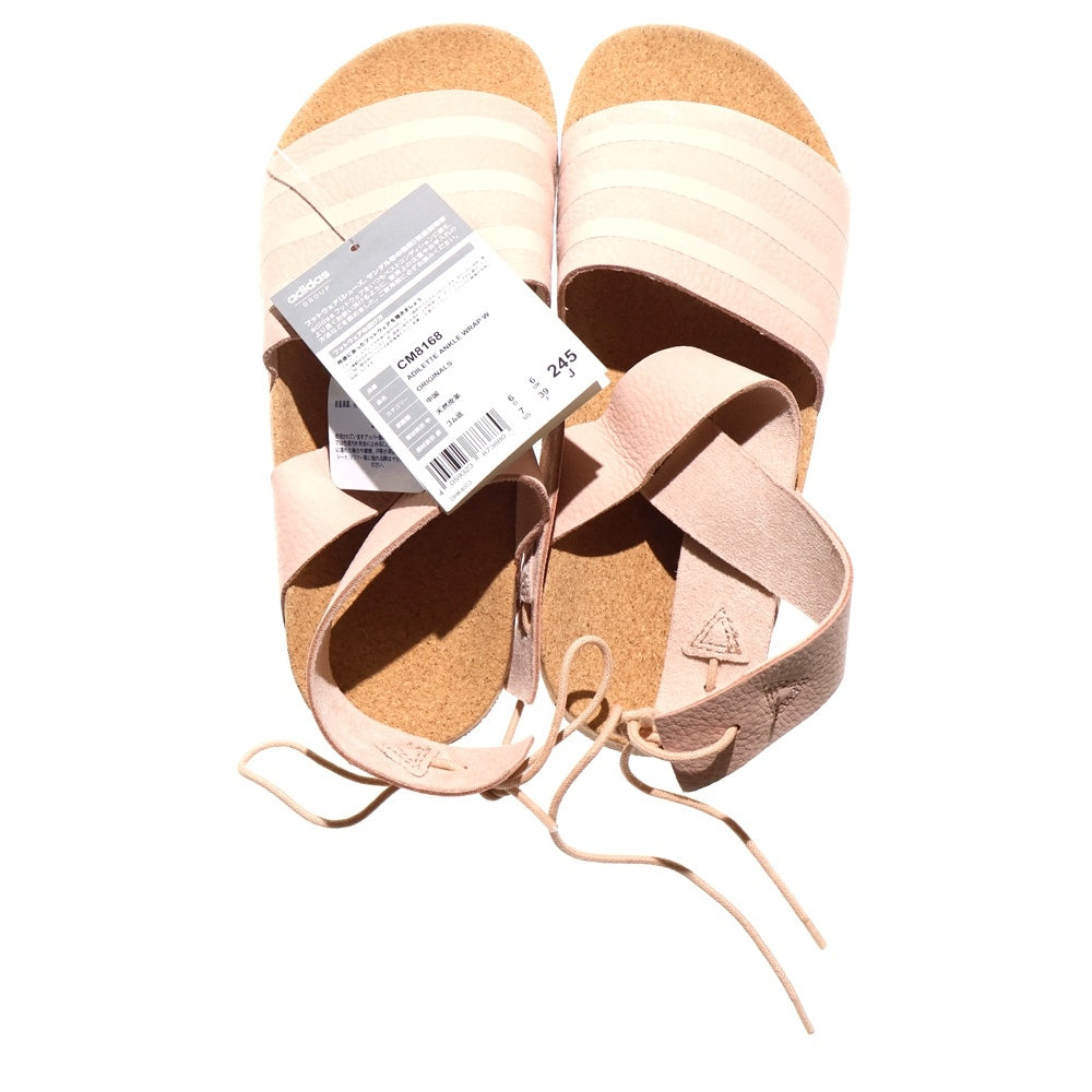 adidas(アディダス) ADILETTE ANKLE WRAP W CM8168 アディレッタ アンクルラップ サンダル ピング レディース US6.5/24.5cm