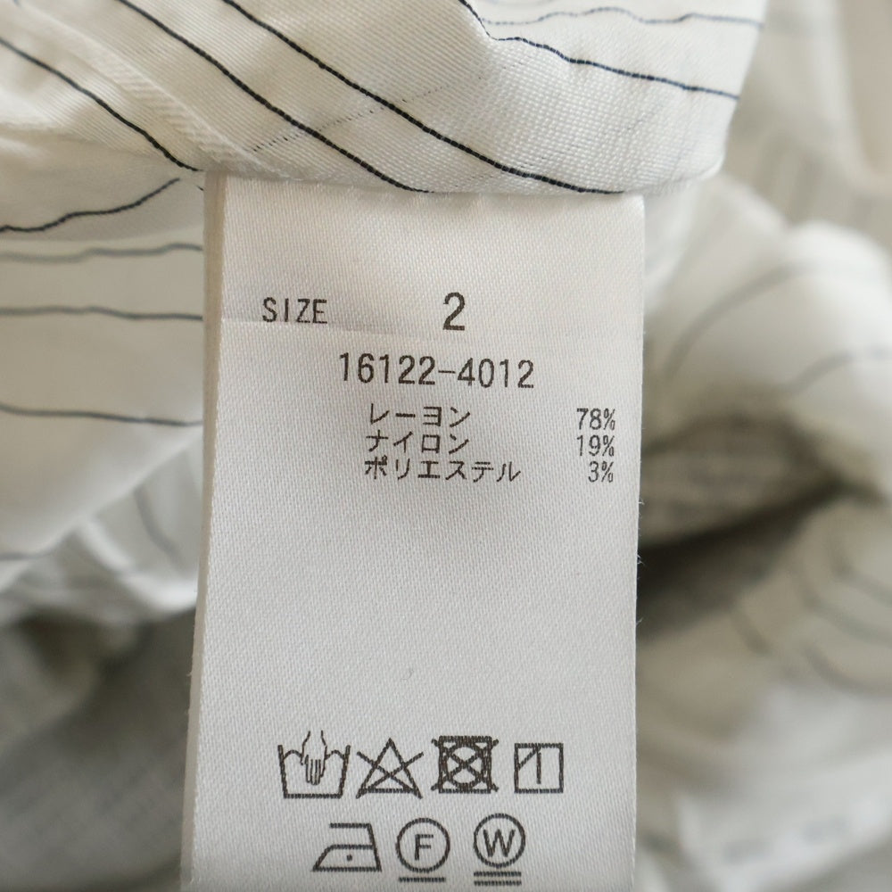 CLANE(クラネ) スモッキング ストライプ ワンピース 16122ー4012 レディース ホワイト