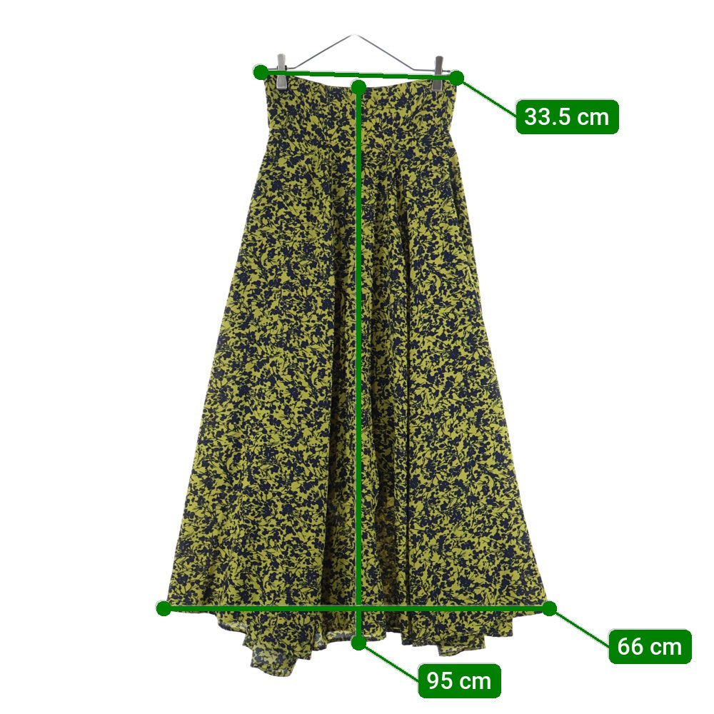 CLANE(クラネ) 18AW ドットフラワー サーキュラー スカート 15109-6051 レディース イエロー/ネイビー