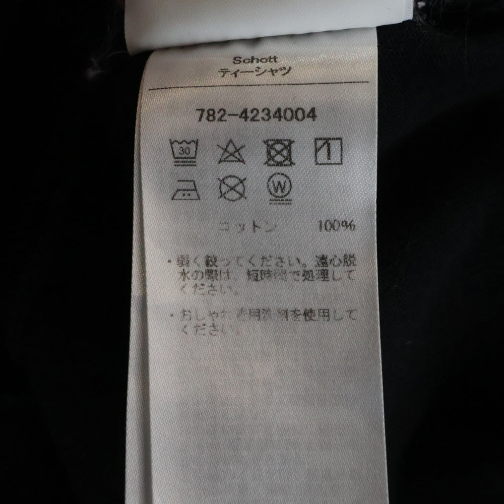 SCHOTT(ショット) The Godfather 782-4234004 プリント 半袖Tシャツ カットソー ブラック