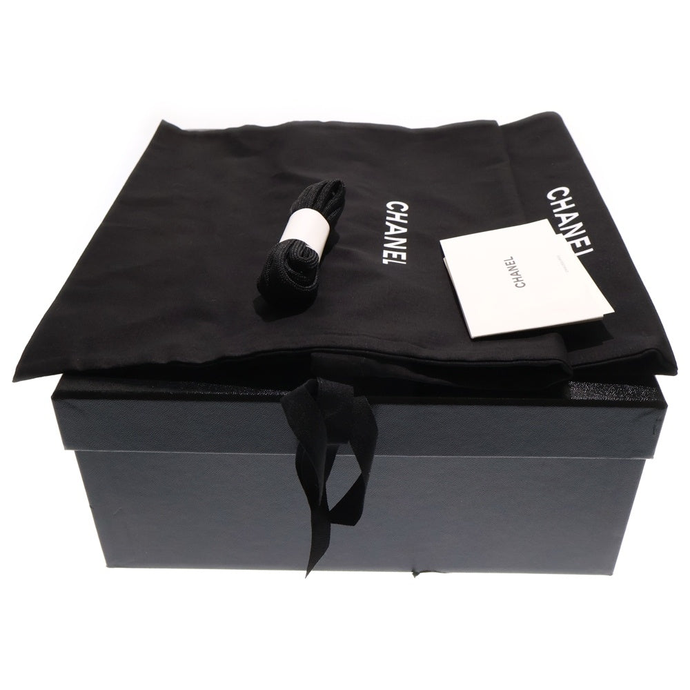 CHANEL(シャネル) ココマーク ファブリック レザー ハイカットスニーカー ホワイト/ブラック レディース G38804