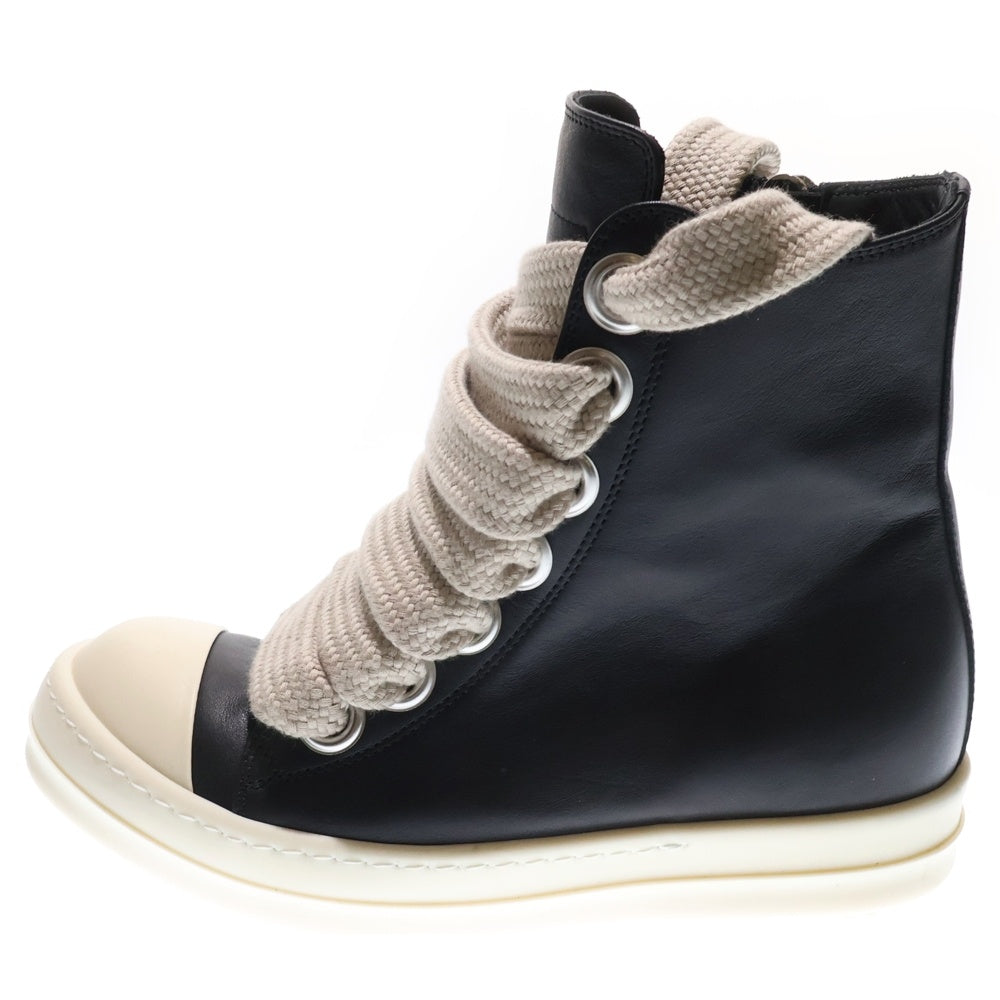 Rick Owens(リックオウエンス) JUMBOLACE SNEAKS RP02E4878LCOW2 ジャンボレース レザー ハイカット スニーカー ブラック レディース