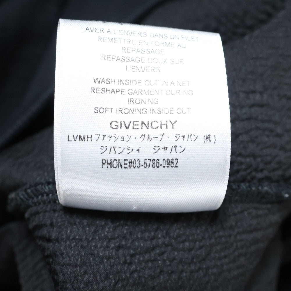 GIVENCHY(ジバンシィ) Tonal Logo Destroyed Hoody BMJ04P3Y42 ロゴプリント デストロイ加工 プルオーバーパーカー フーディ ブラック