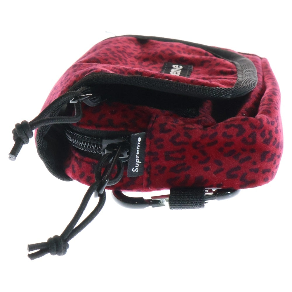SUPREME(シュプリーム) 25AW Velvet Mini Pouch レオパード ベルベット ミニポーチ レッド