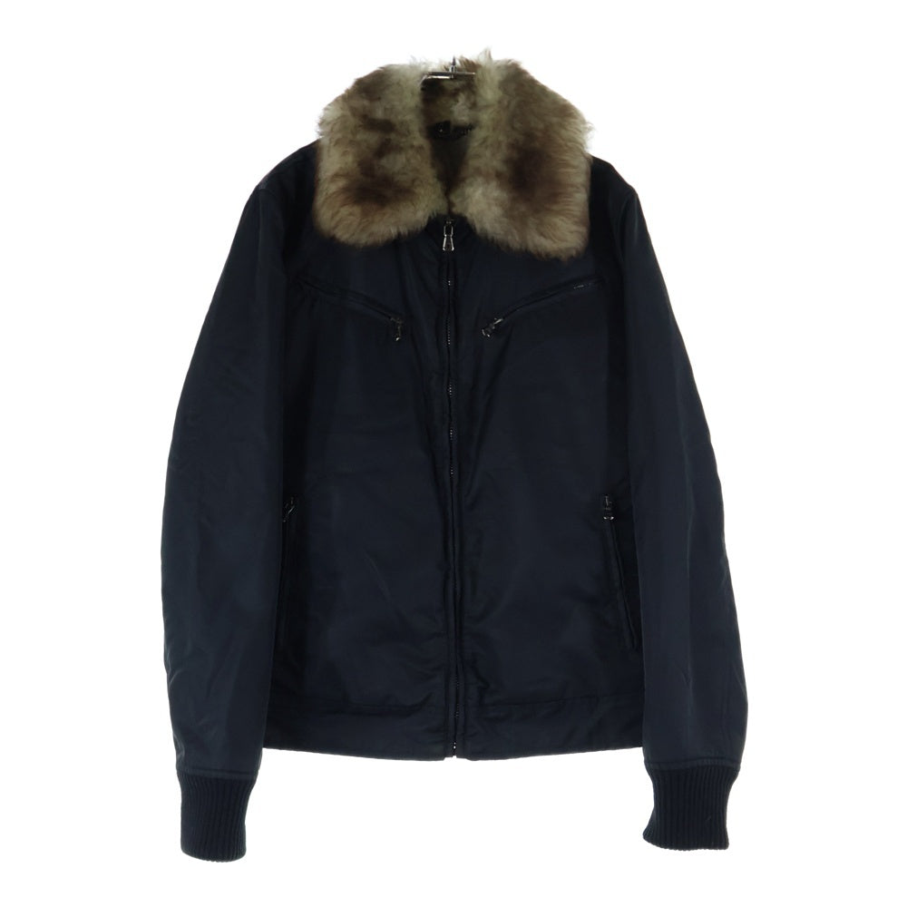 DOLCE & GABBANA(ドルチェアンドガッバーナ) ファー ナイロン ジップ