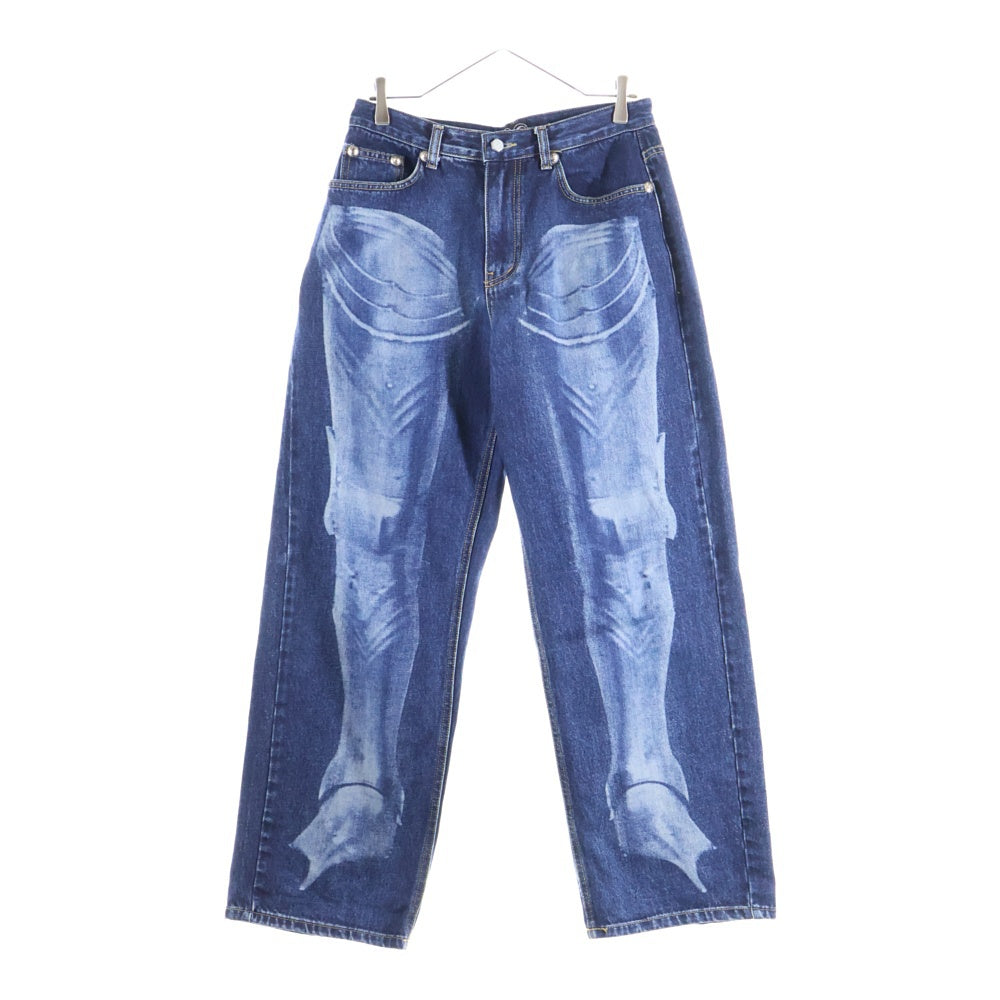 THUG CLUB(サグクラブ) 両面プリント デニムパンツ インディゴ