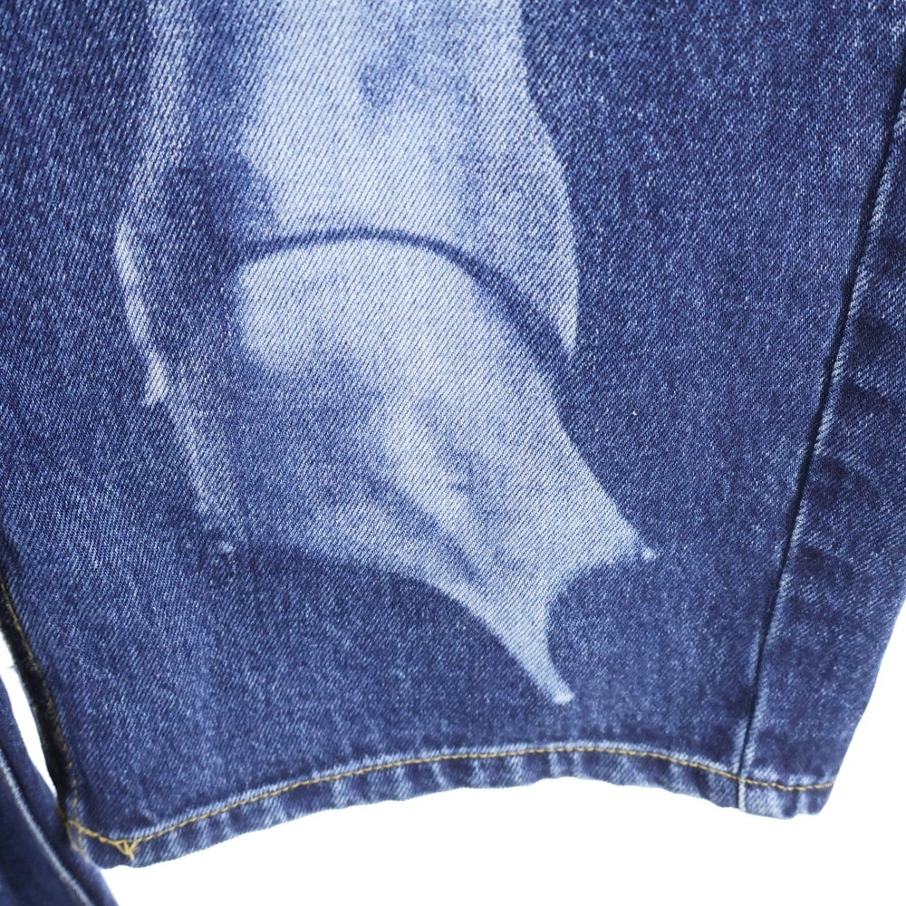 THUG CLUB(サグクラブ) 両面プリント デニムパンツ インディゴ