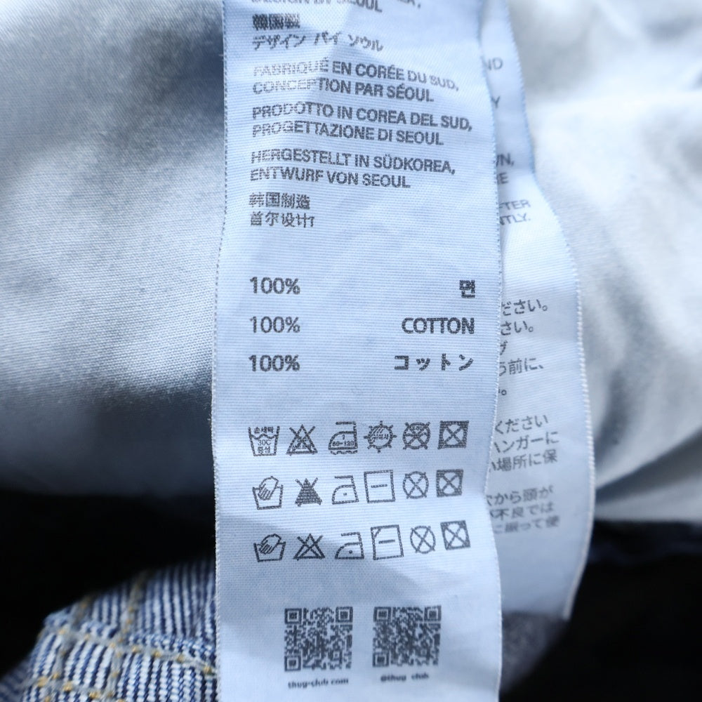 THUG CLUB(サグクラブ) 両面プリント デニムパンツ インディゴ