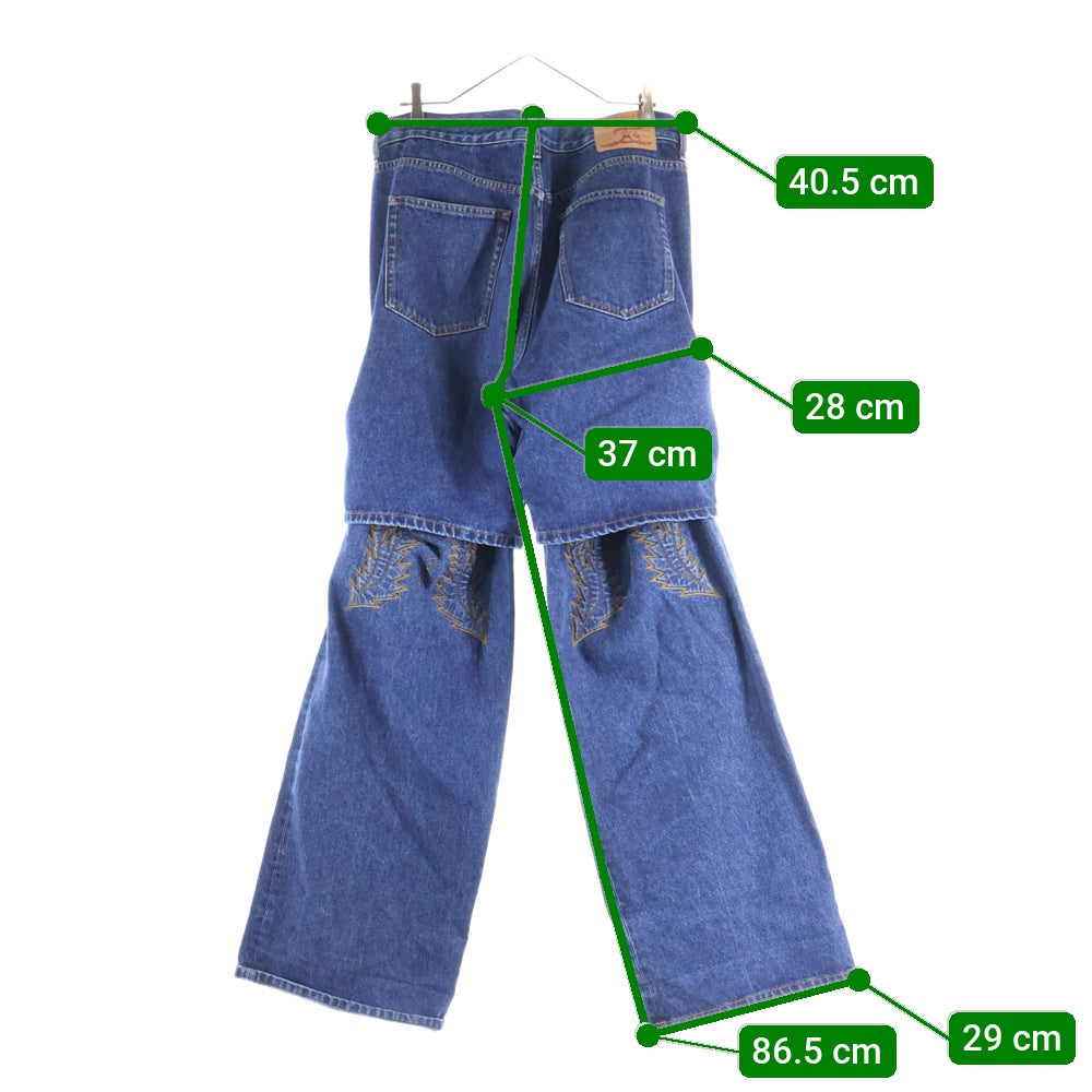 Y/PROJECT(ワイプロジェクト) Cowboy Cuff Jeans カウボーイ カフ デニム ジーンズ インディゴ