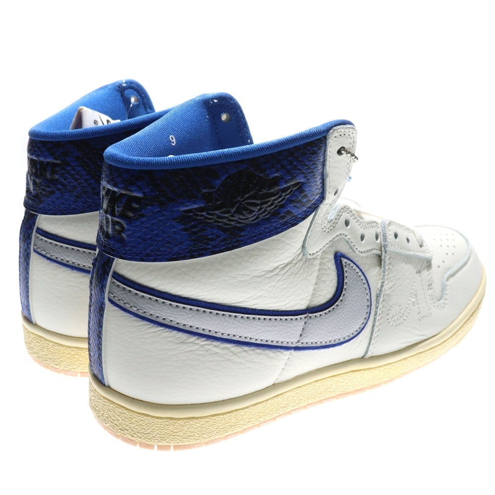 NIKE(ナイキ) ×Awake NY JORDAN AIR SHIP SP Game Royal FN8675-104 アウェイク ジョーダン エアシップ ゲームロイヤル ハイカットスニーカー ホワイト/ブルー US9/27.0cm
