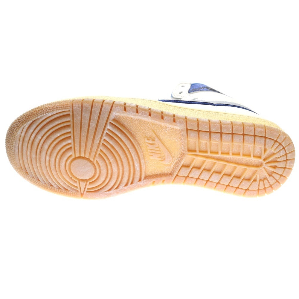 NIKE(ナイキ) ×Awake NY JORDAN AIR SHIP SP Game Royal FN8675-104 アウェイク ジョーダン エアシップ ゲームロイヤル ハイカットスニーカー ホワイト/ブルー US9/27.0cm