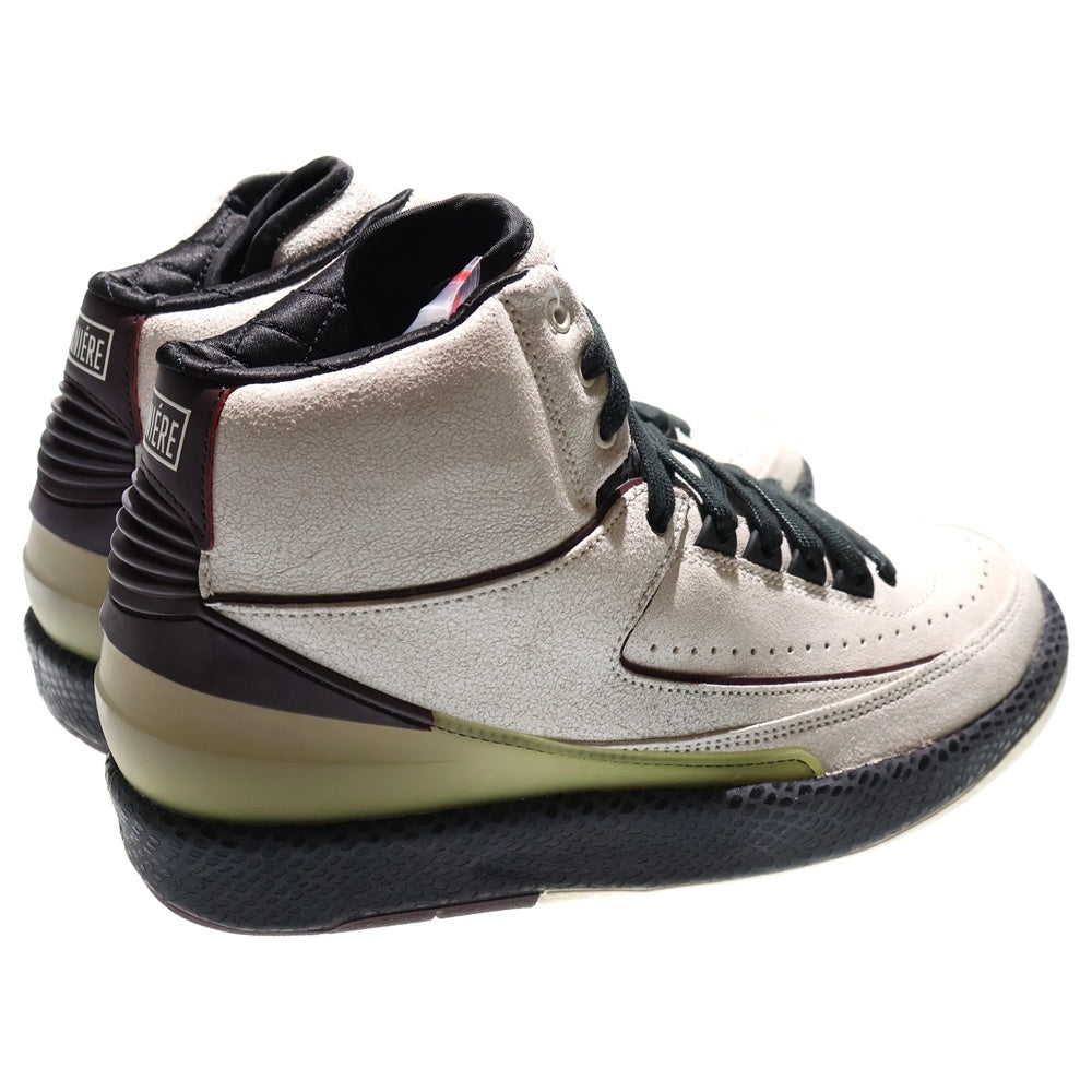 NIKE(ナイキ) ×A MA MANIERE AIR JORDAN 2 RETRO SP DO7216-100 ア マ マニエール エアジョーダン 2 レトロ ハイカットスニーカー ホワイト/バーガンディ US8.5/26.5cm