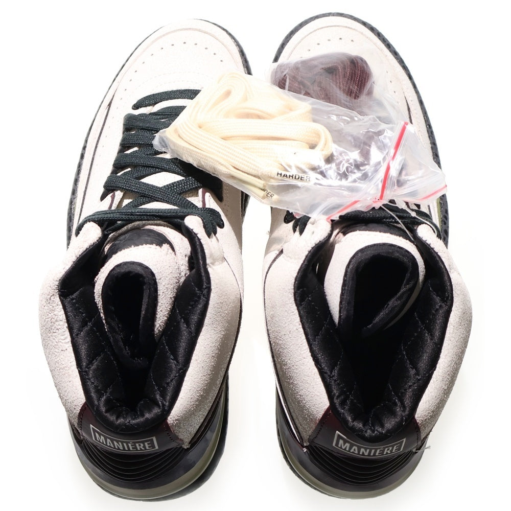 NIKE(ナイキ) ×A MA MANIERE AIR JORDAN 2 RETRO SP DO7216-100 ア マ マニエール エアジョーダン 2 レトロ ハイカットスニーカー ホワイト/バーガンディ US8.5/26.5cm