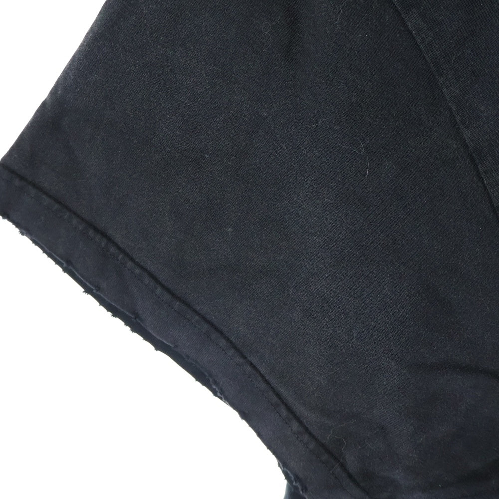 BALENCIAGA(バレンシアガ) 24SS PARIS MOON Double Front 791615 TQVY2 USED加工 パリ ムーン オーバーサイズ半袖Tシャツ カットソー ブラック