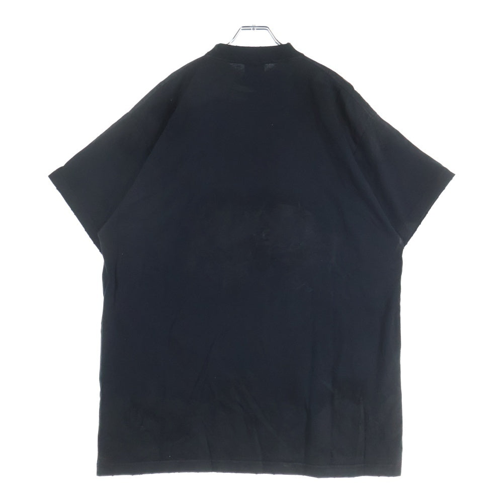 BALENCIAGA(バレンシアガ) 23AW Off Shore Oversized T-shirt 739028 TPVM8 ヴィンテージ加工 オーバーサイズド 半袖Tシャツ カットソー チャコールグレー