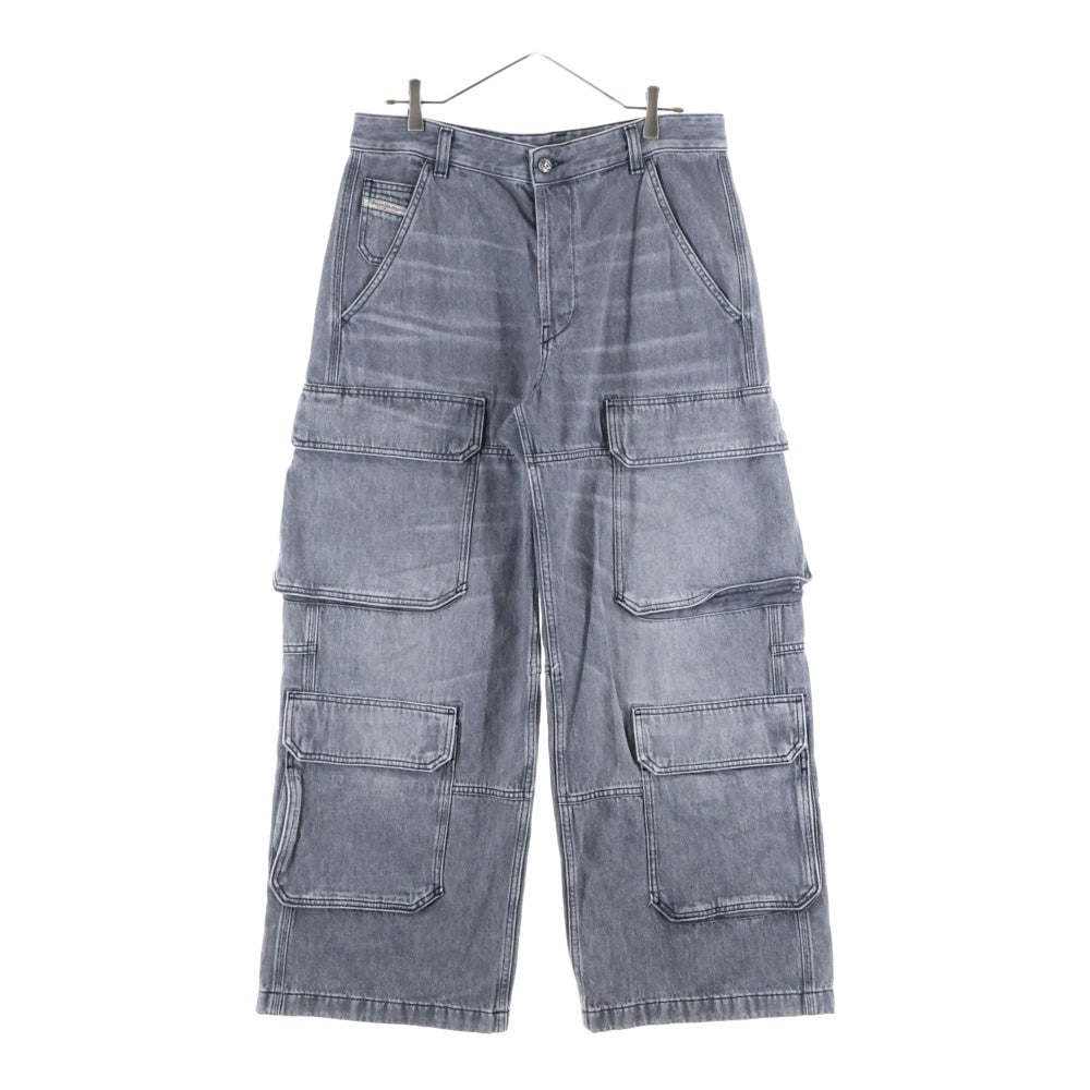 DIESEL(ディーゼル) D-TOUCH-CARGO A15767 ボタンフライ デニムカーゴパンツ グレー